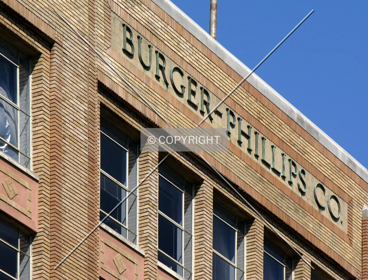 Signage atop the southern side