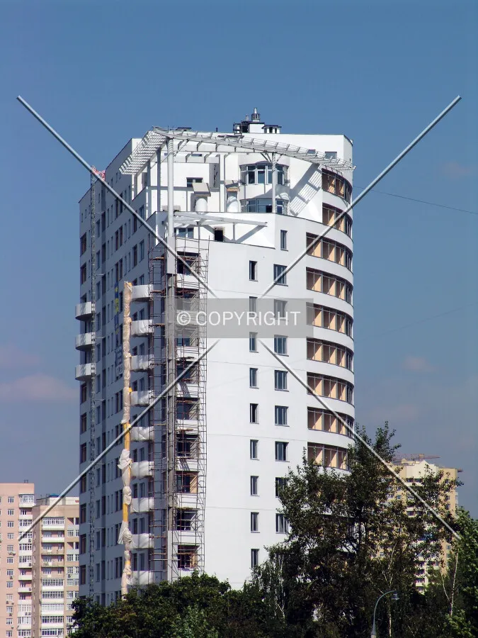The upper floors as seen from the southwest