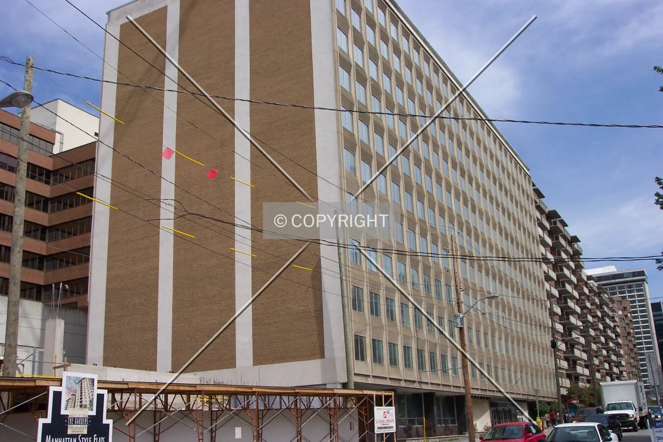 View from across Albert Street, facing northeast