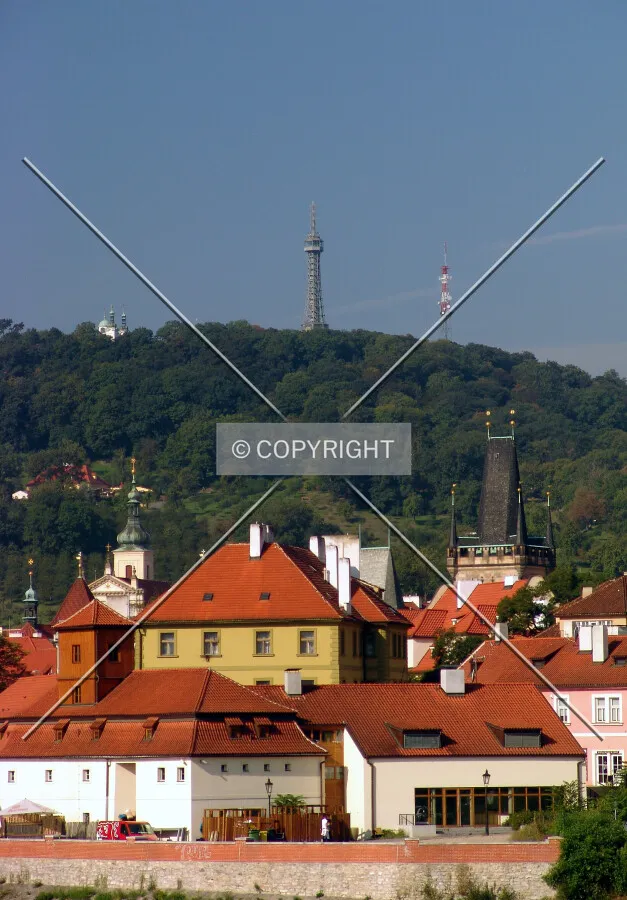 View towards Petřín Hill