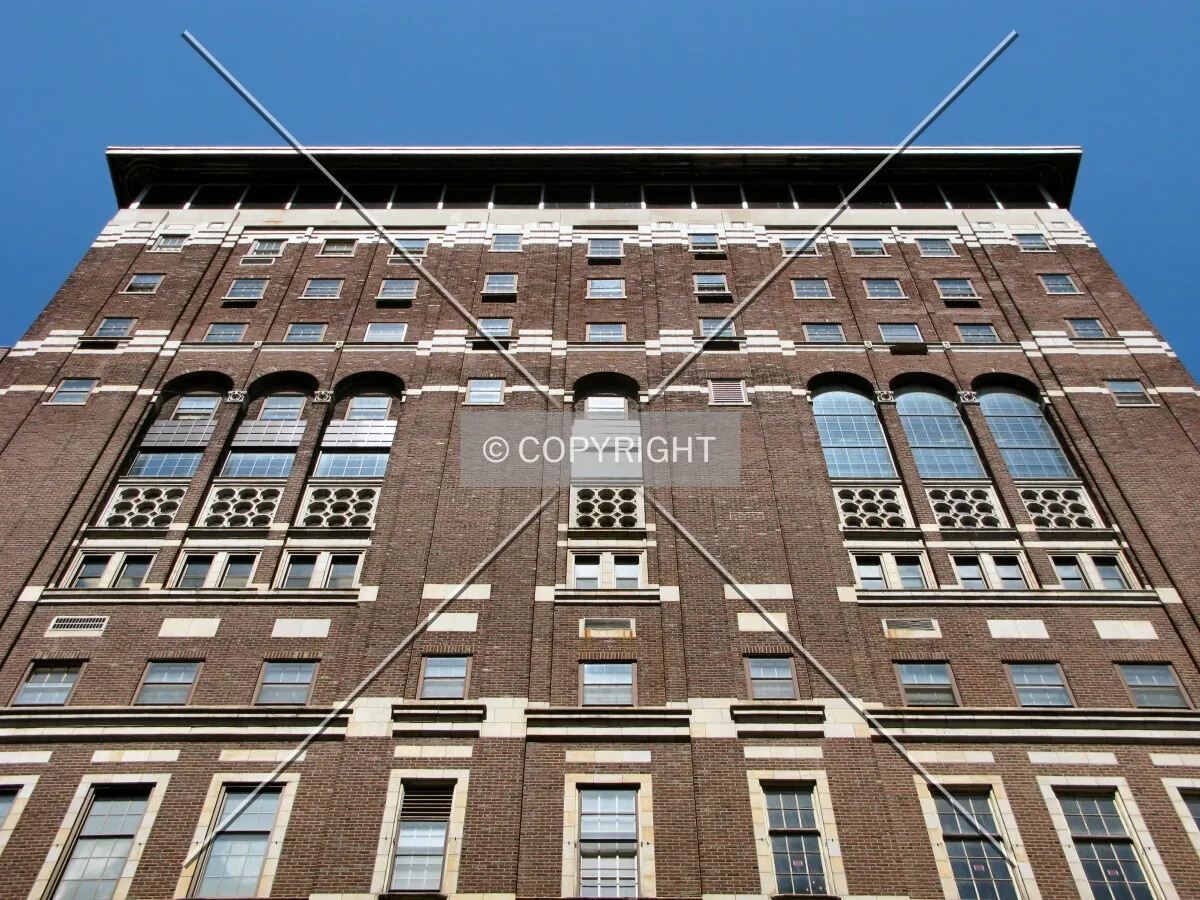Looking up from Cedar Street