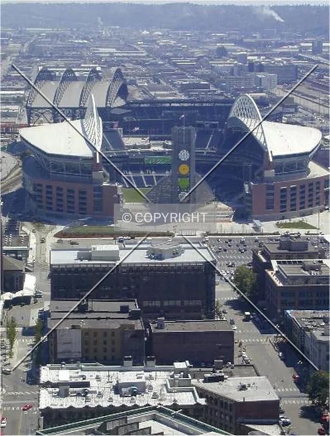Looking down over the stadium