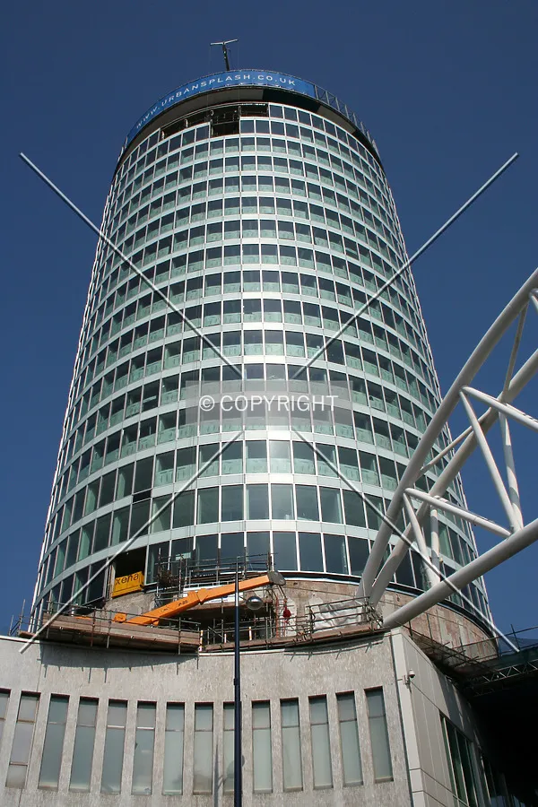 Looking up from the base