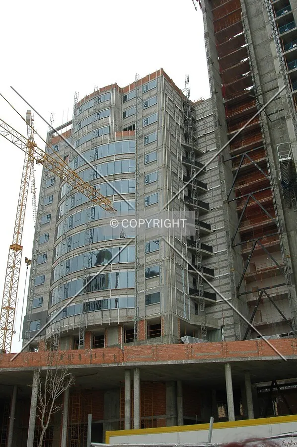 North side of 14 floors attached building