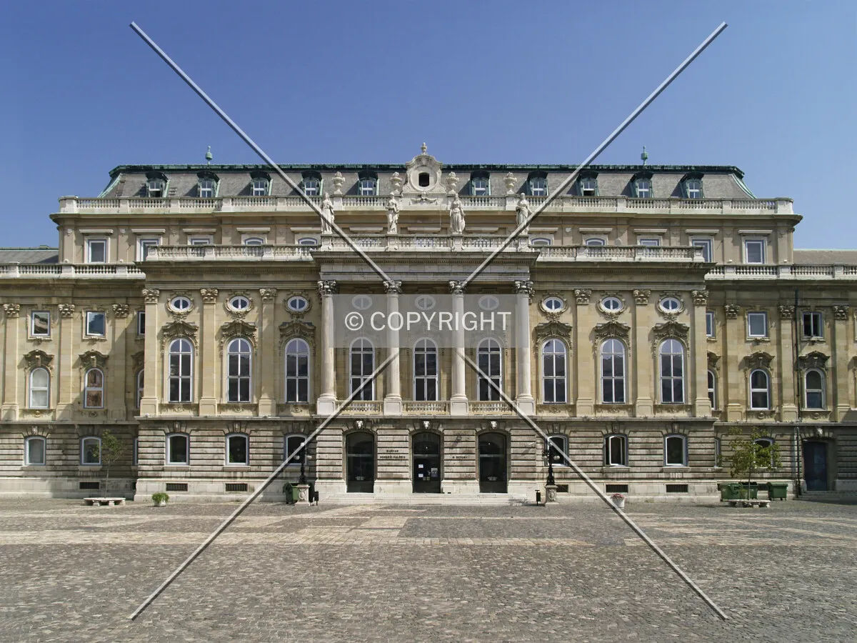 View of the main entrance to the National Gallery