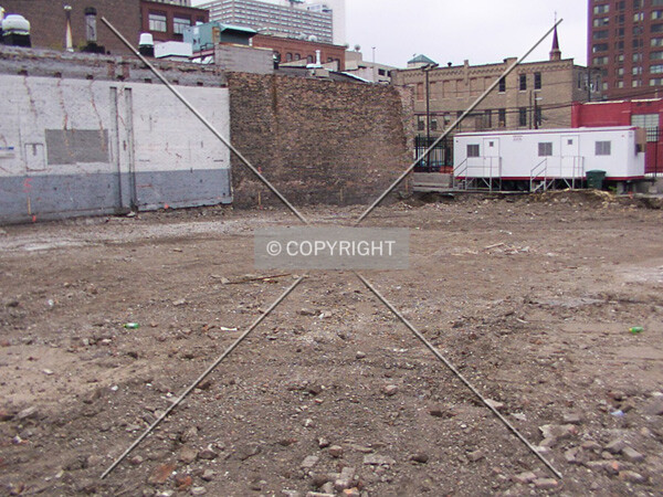 View of the site from the east; 28 July 2002