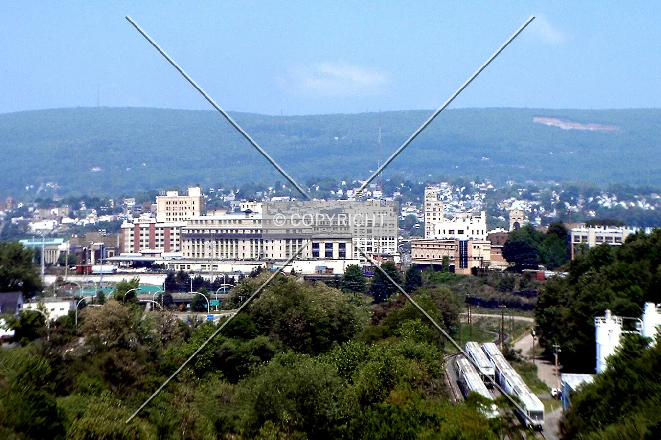 Downtown from the southeast