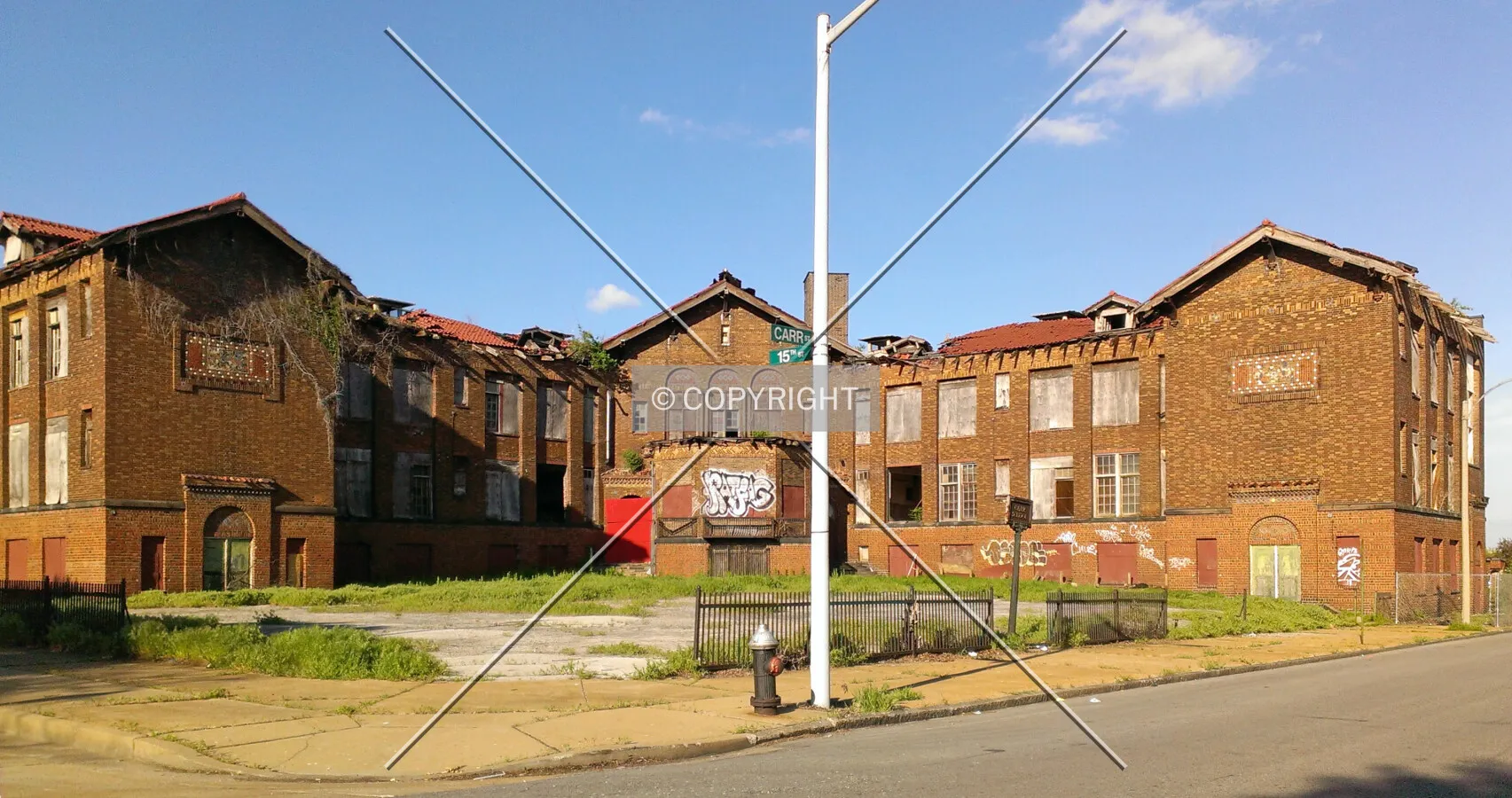 View from the southwest; May 2, 2014