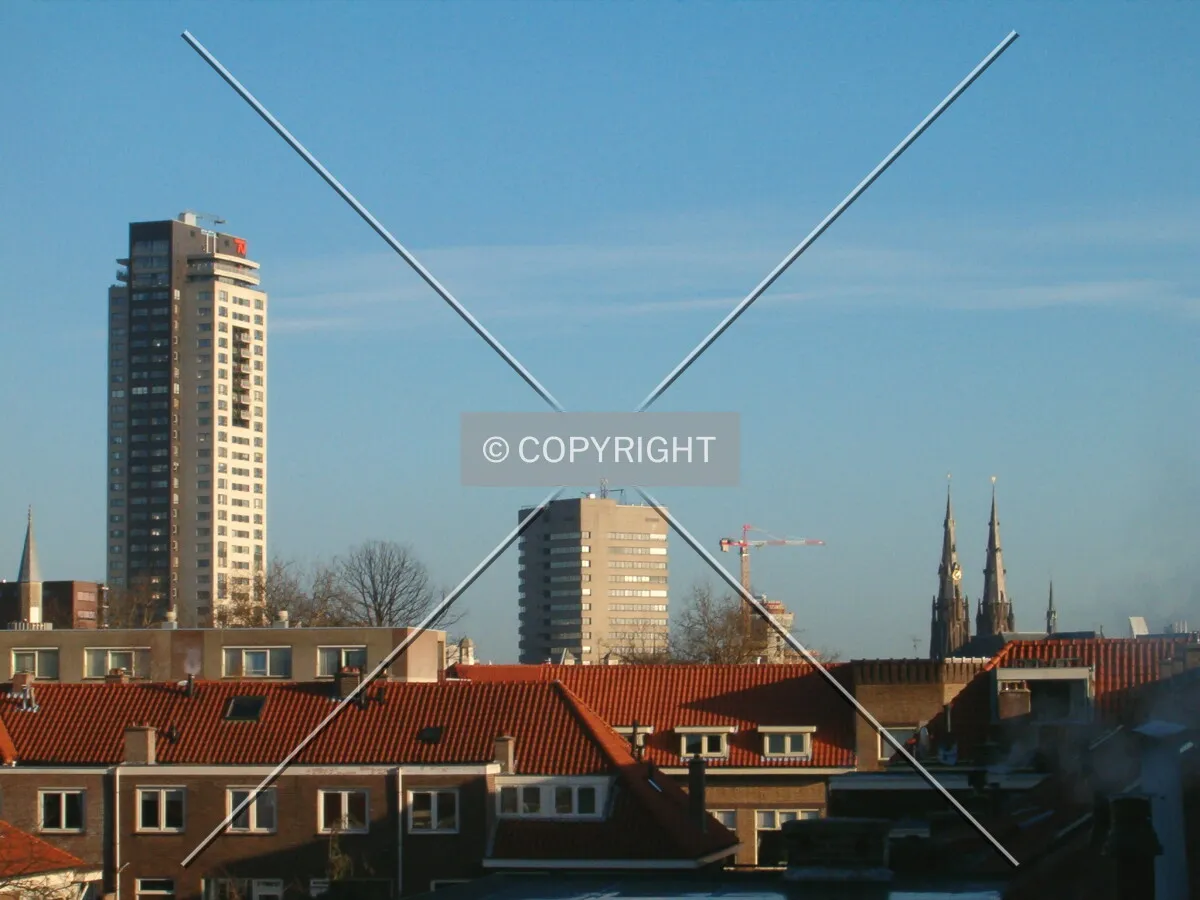 Skyline as seen from a residential area