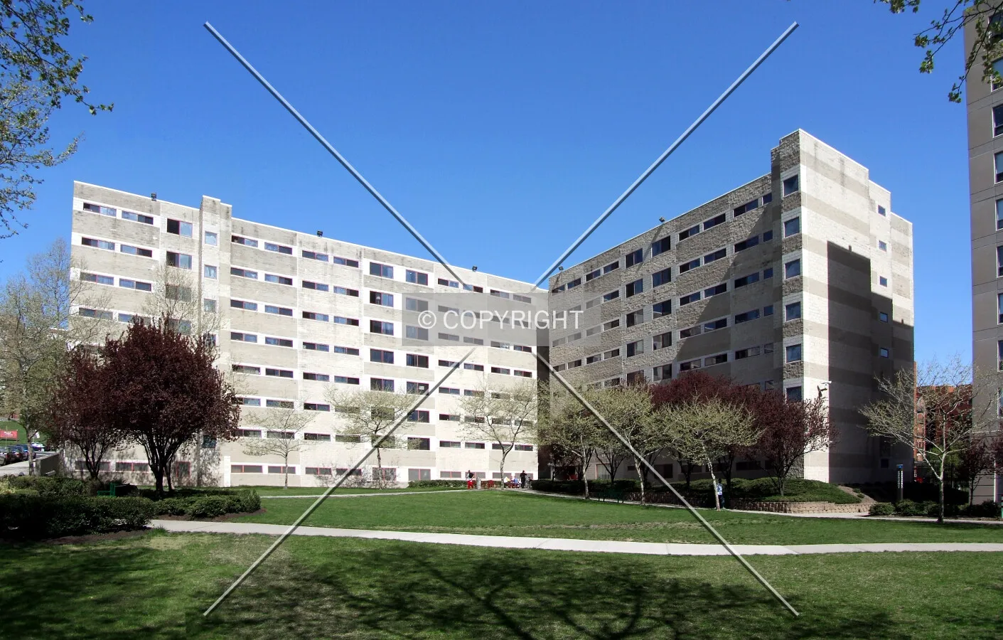 View from the southeast