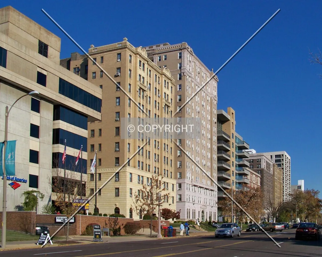 View east along Lindell Boulevard