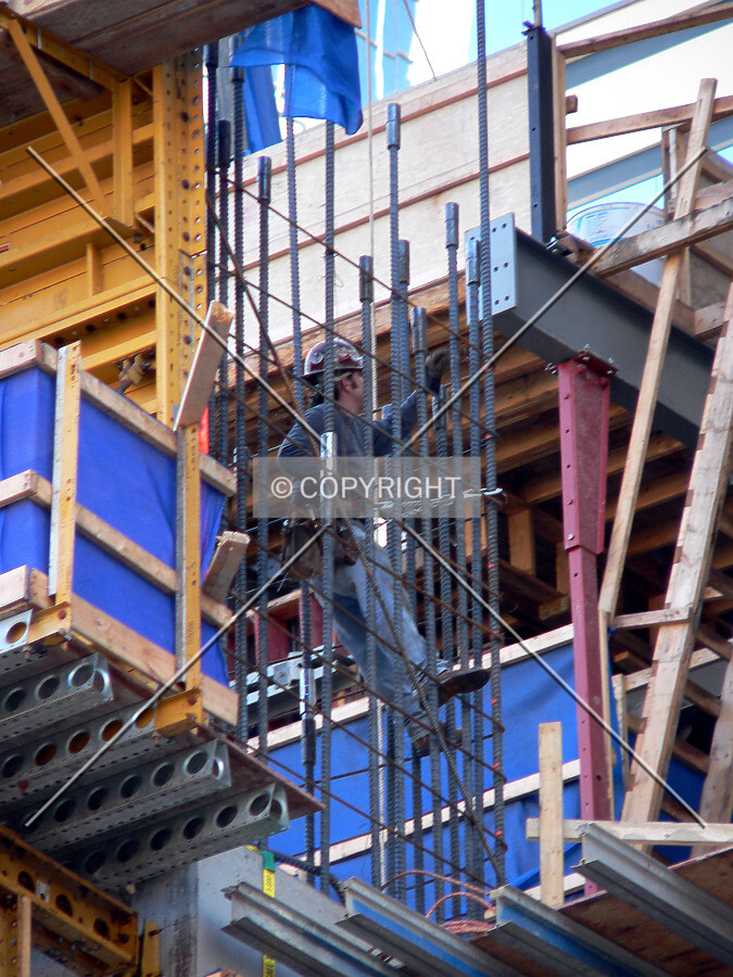 Working on rebar for a column