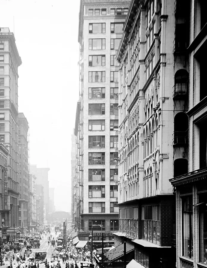 View from the east along Madison Street