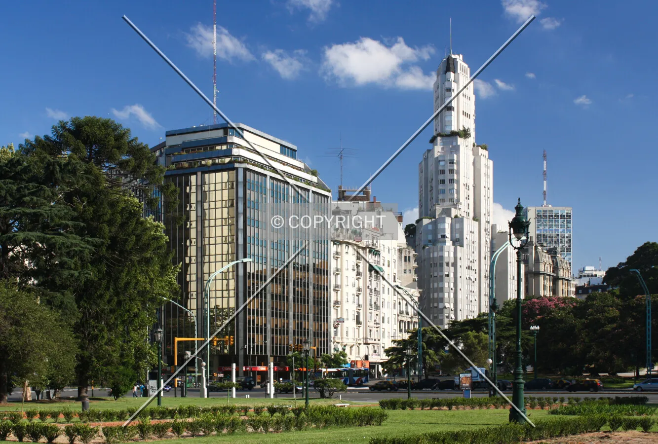 Buildings and parks of Retiro neighborhood, Buenos Aires