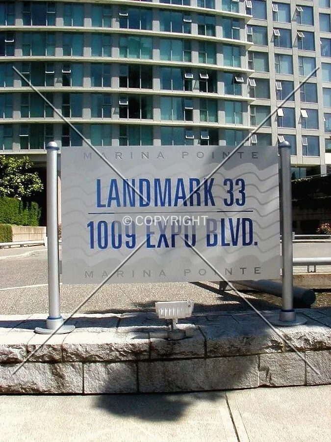 Signage at front entrance