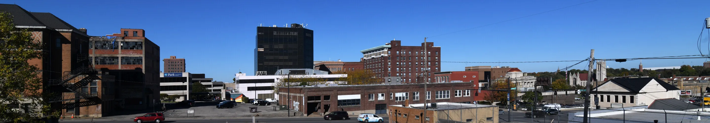 Downtown from the east