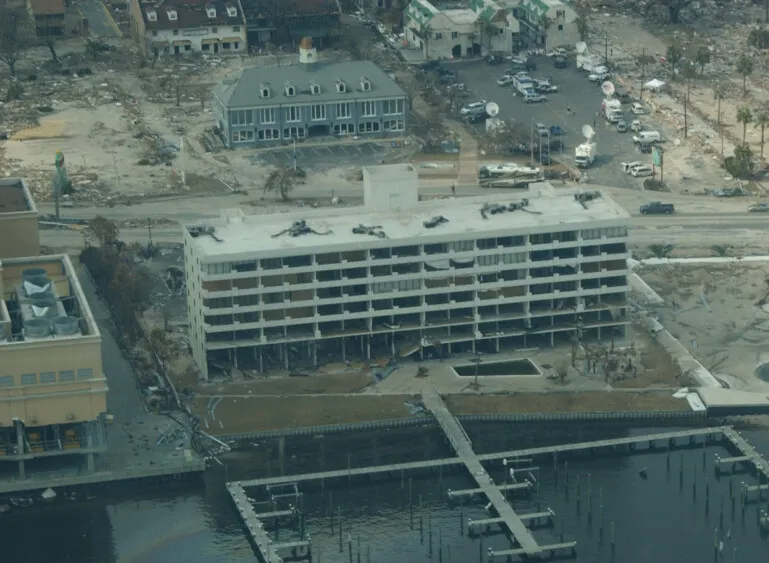 Damage from Hurricane Katrina