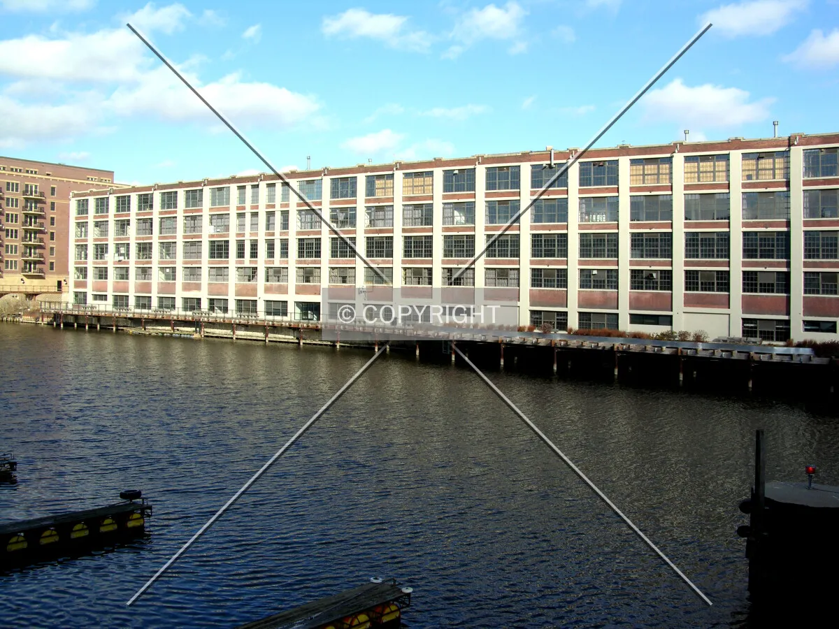From the southwest across the Milwaukee River