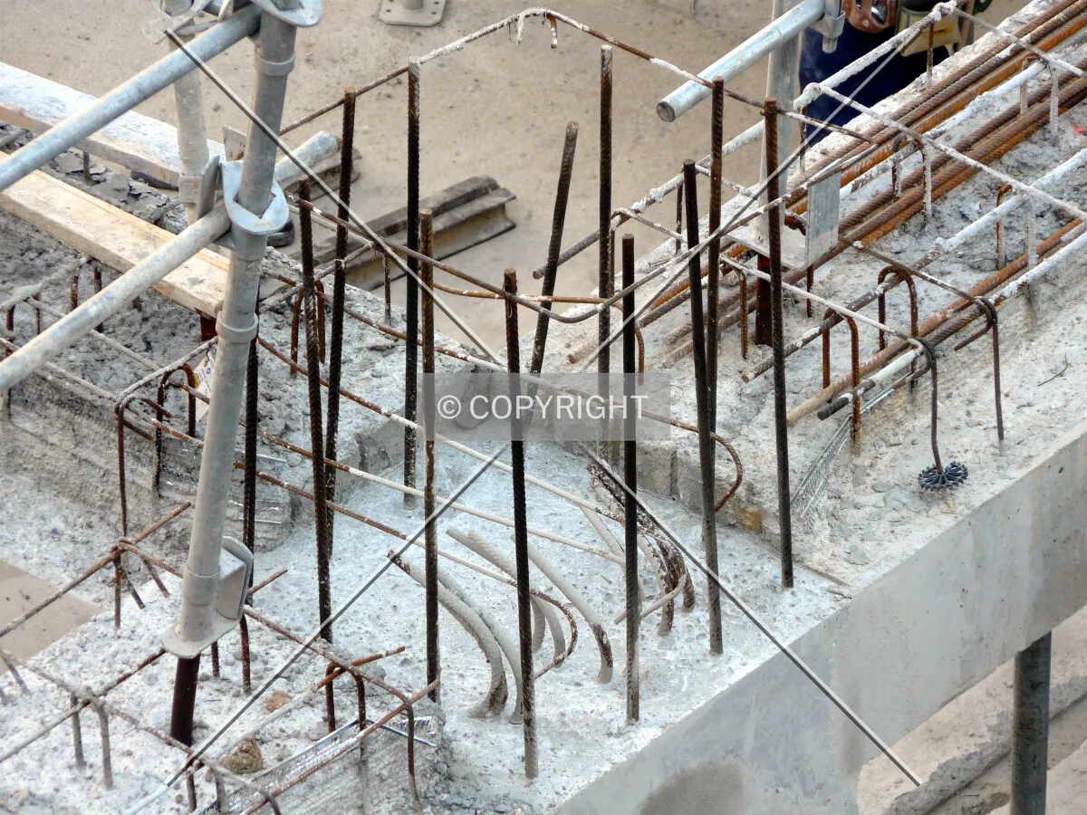 Top of a concrete column