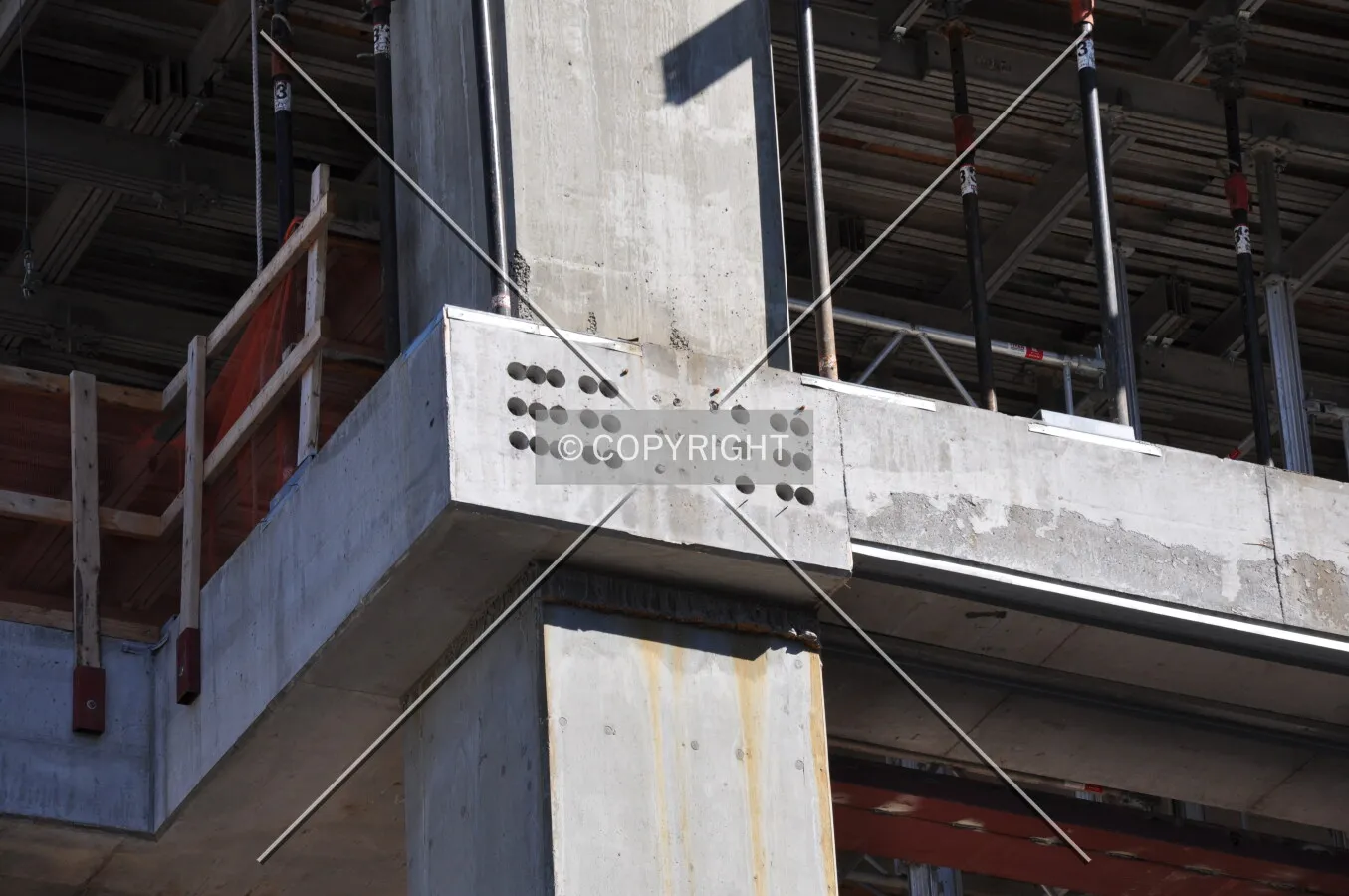 Detail of post-tensioning