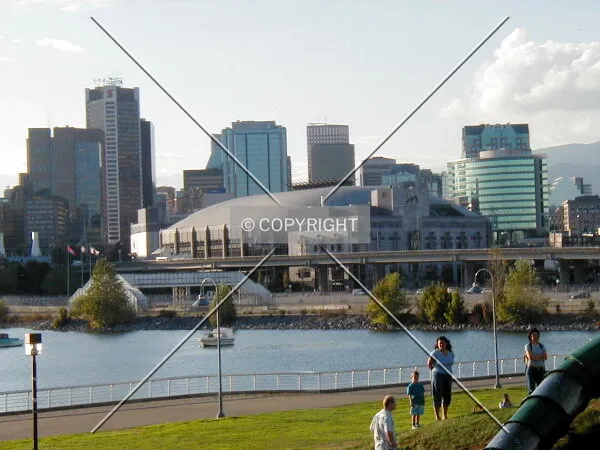 GM Place from Science World near sunset