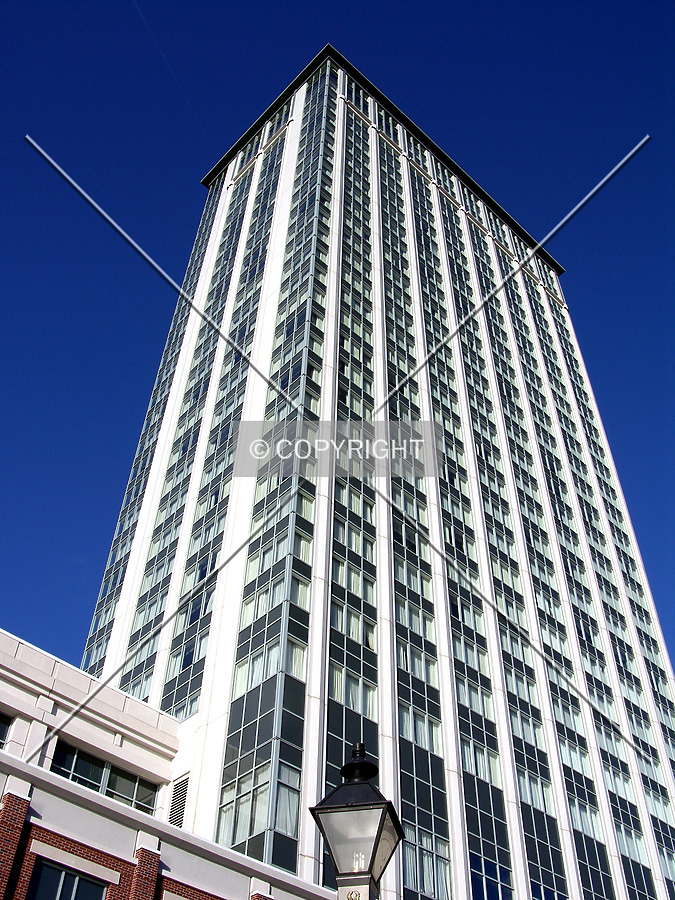 Looking up the southwest corner
