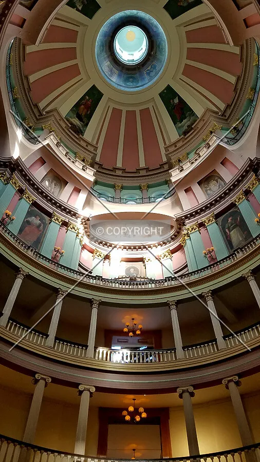 Looking up at the inside of the dome; May 28, 2017