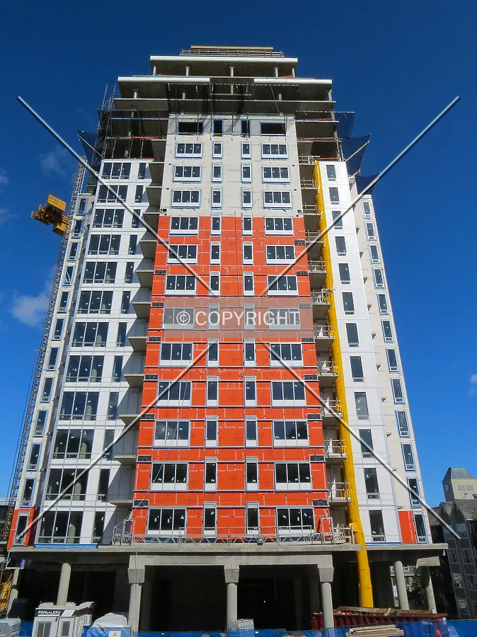 Looking up from Hollis Street