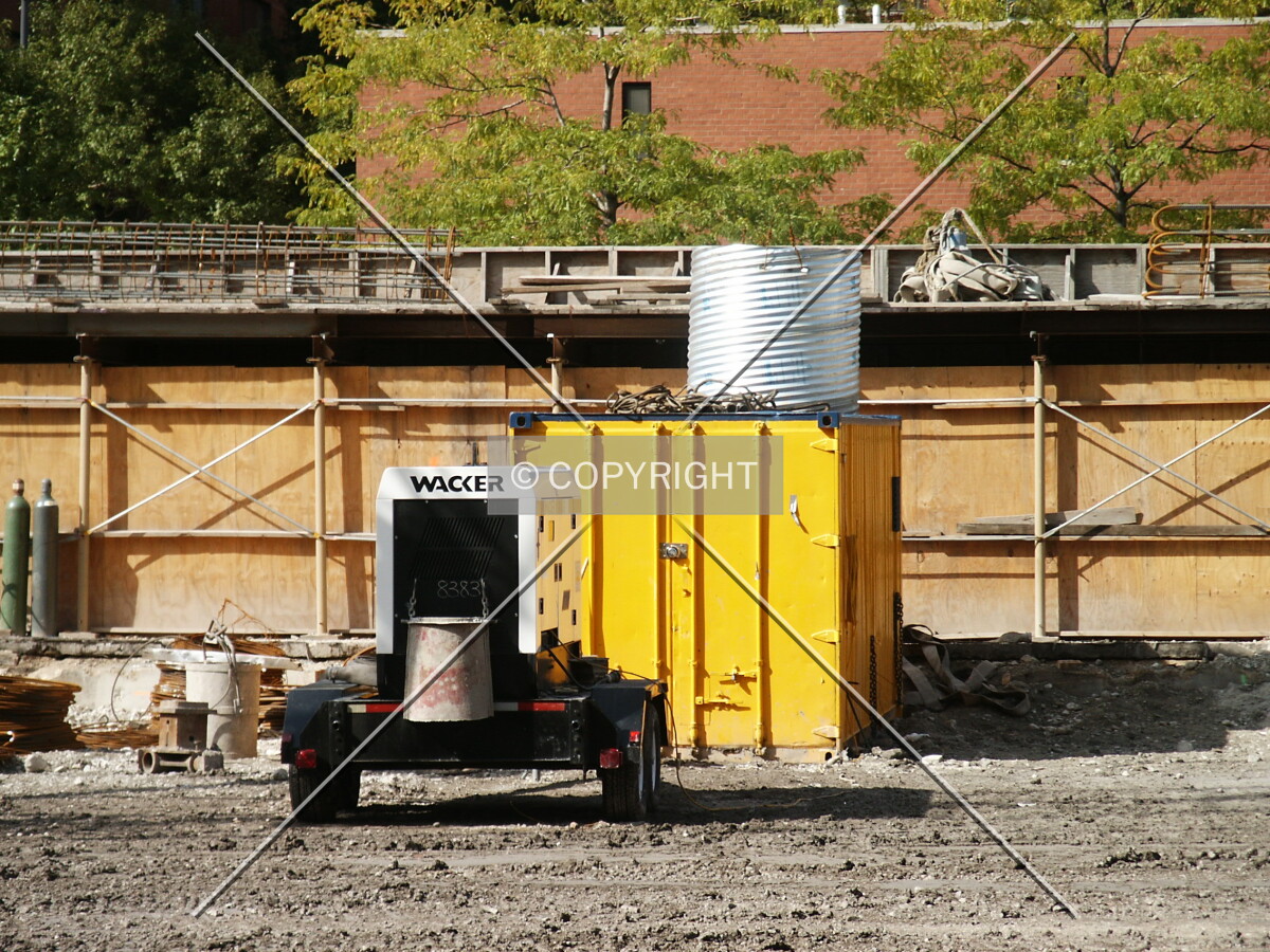 Equipment on the west side of the site
