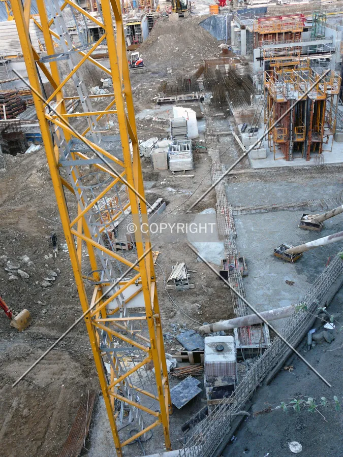 West part of the construction site along Rue Cantagrel