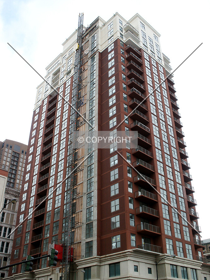 Looking up the northwest corner