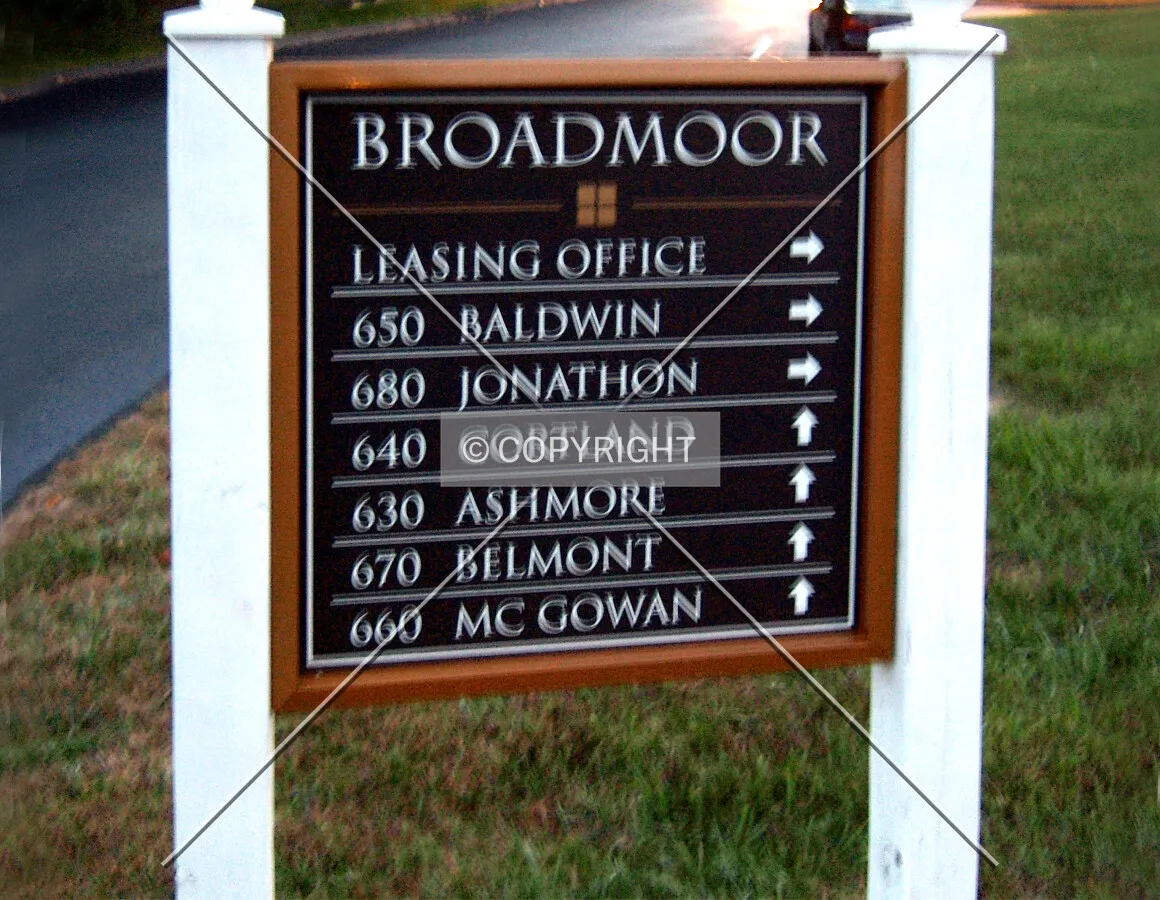 Sign at the complex entrance