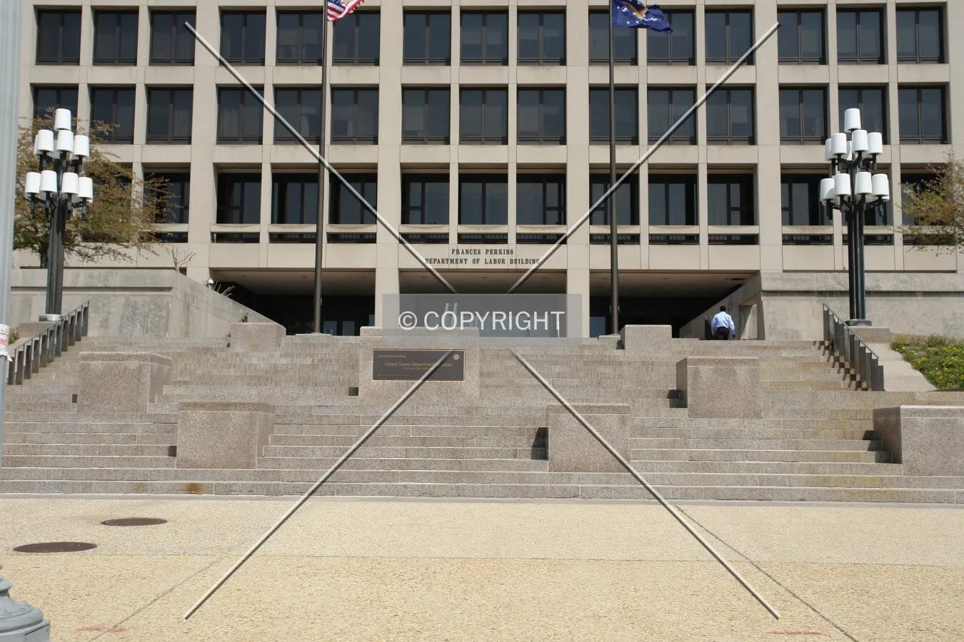 Stairs up to the entrance