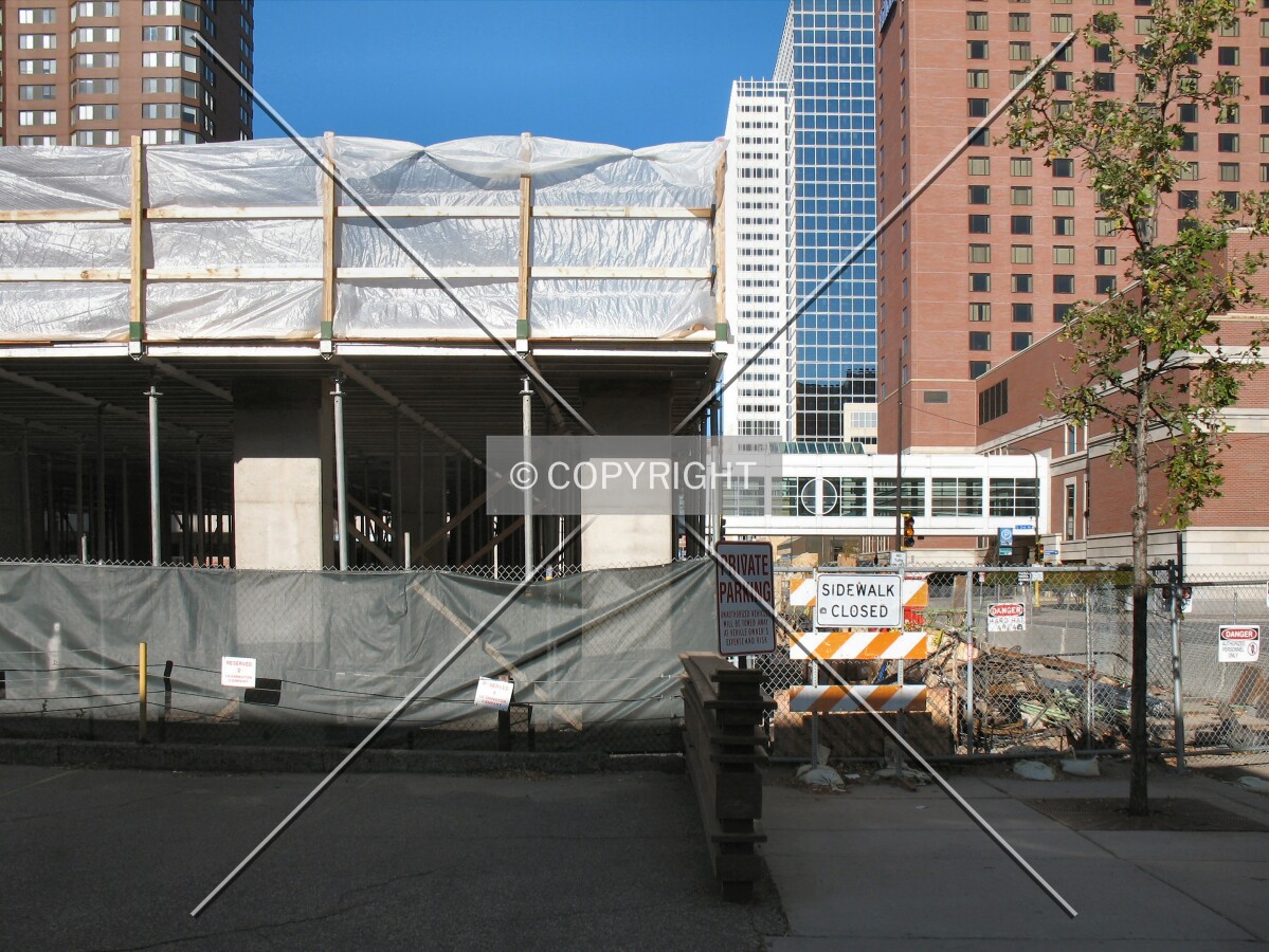 View to the west along the 11th Street South sidewalk