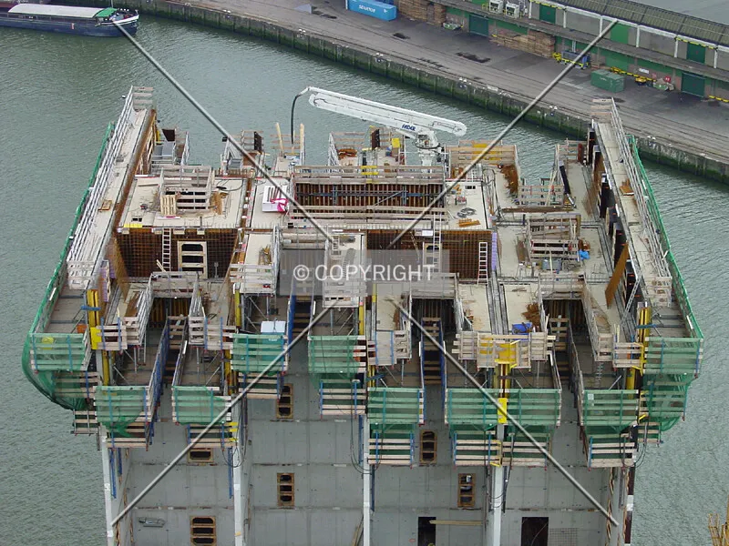The formwork seen from World Port Center