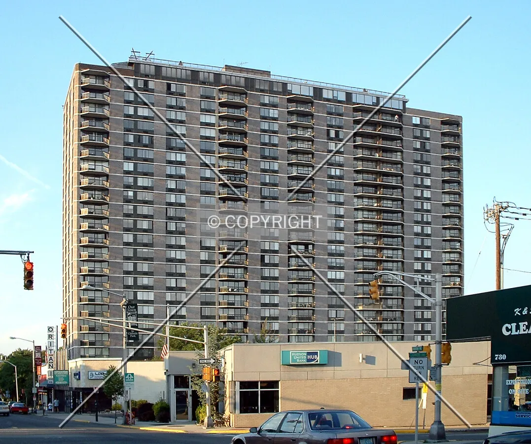 View from the southwest along Anderson Avenue
