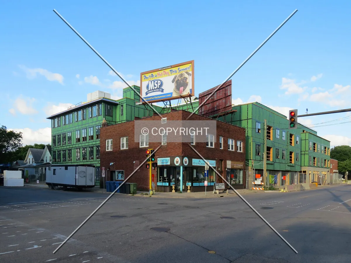 View to the southwest across 28th Avenue South and East 38th Street