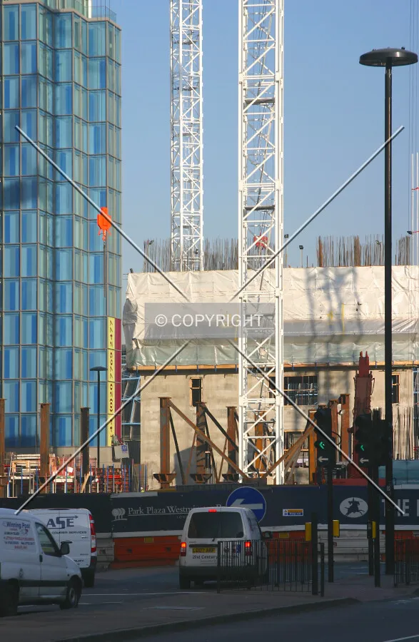 View east from Westminster Bridge Road