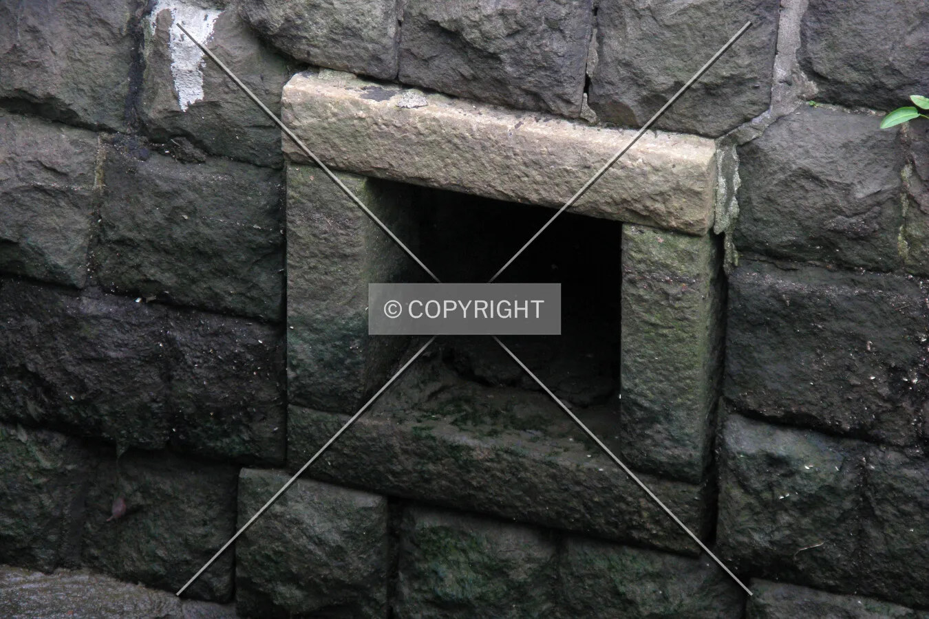 Drainage outlet at the south end