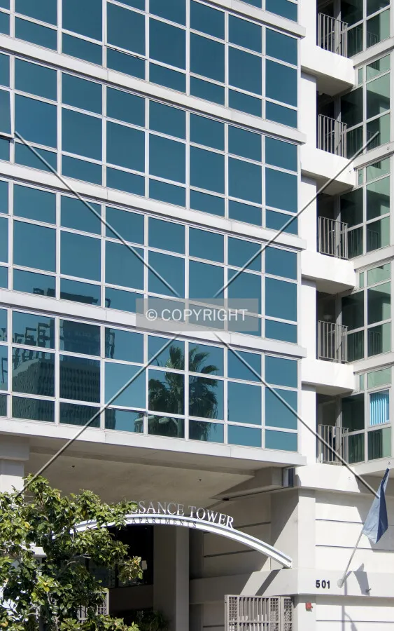Sign in front, south side on Olympic Boulevard