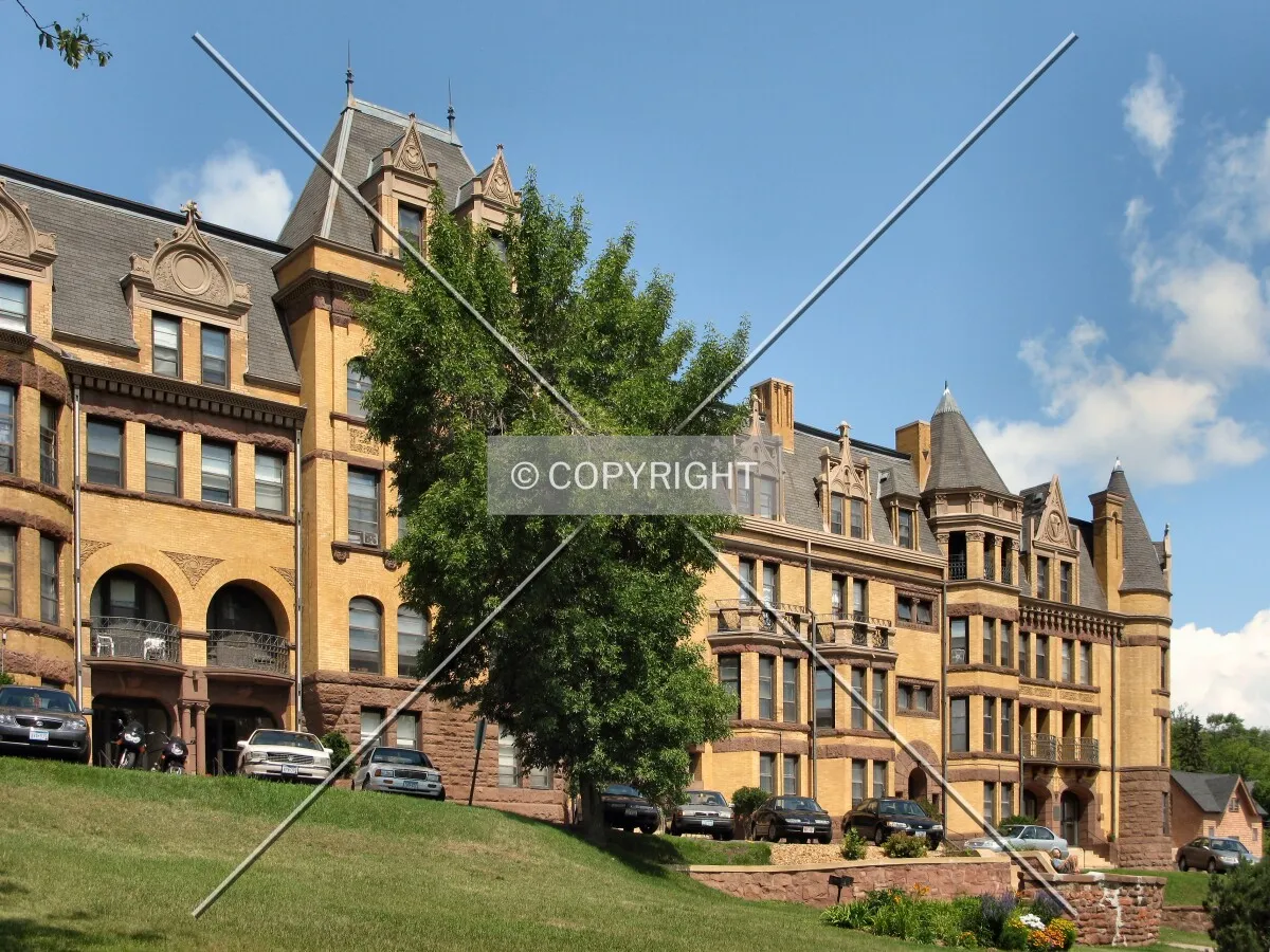 View to the north from the front lawn