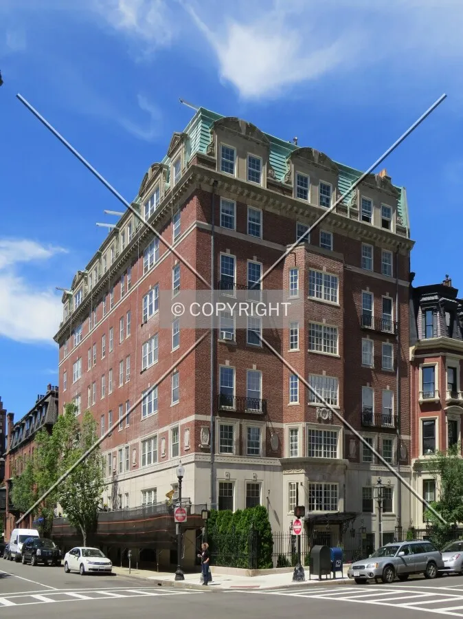View to the northeast across Commonwealth Avenue & Clarendon Street