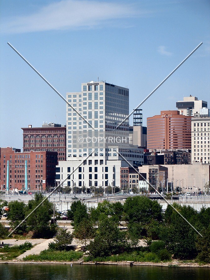 View to the northwest from the Covington end of the Roebling Suspension Bridge