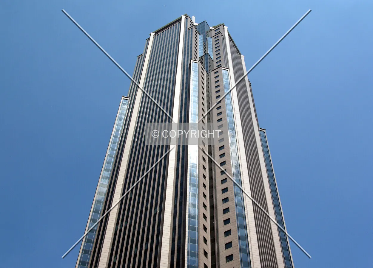 Looking up the western side from West Peachtree Street
