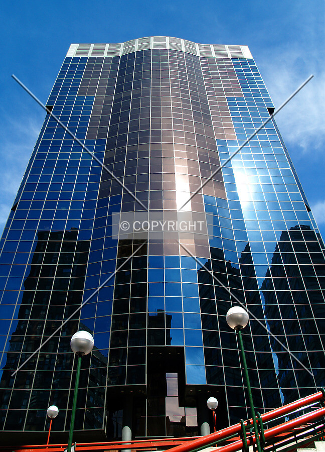 Looking up from the western side