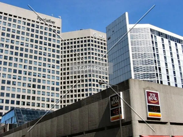 Three towers from Cedar/6th Streets