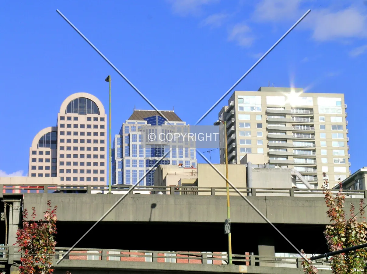 Northeastern view of downtown