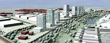 Computer rendering of the planned zone