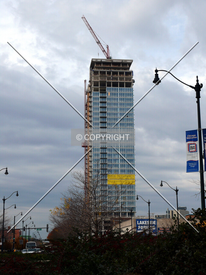 View to the west down Cermak Road