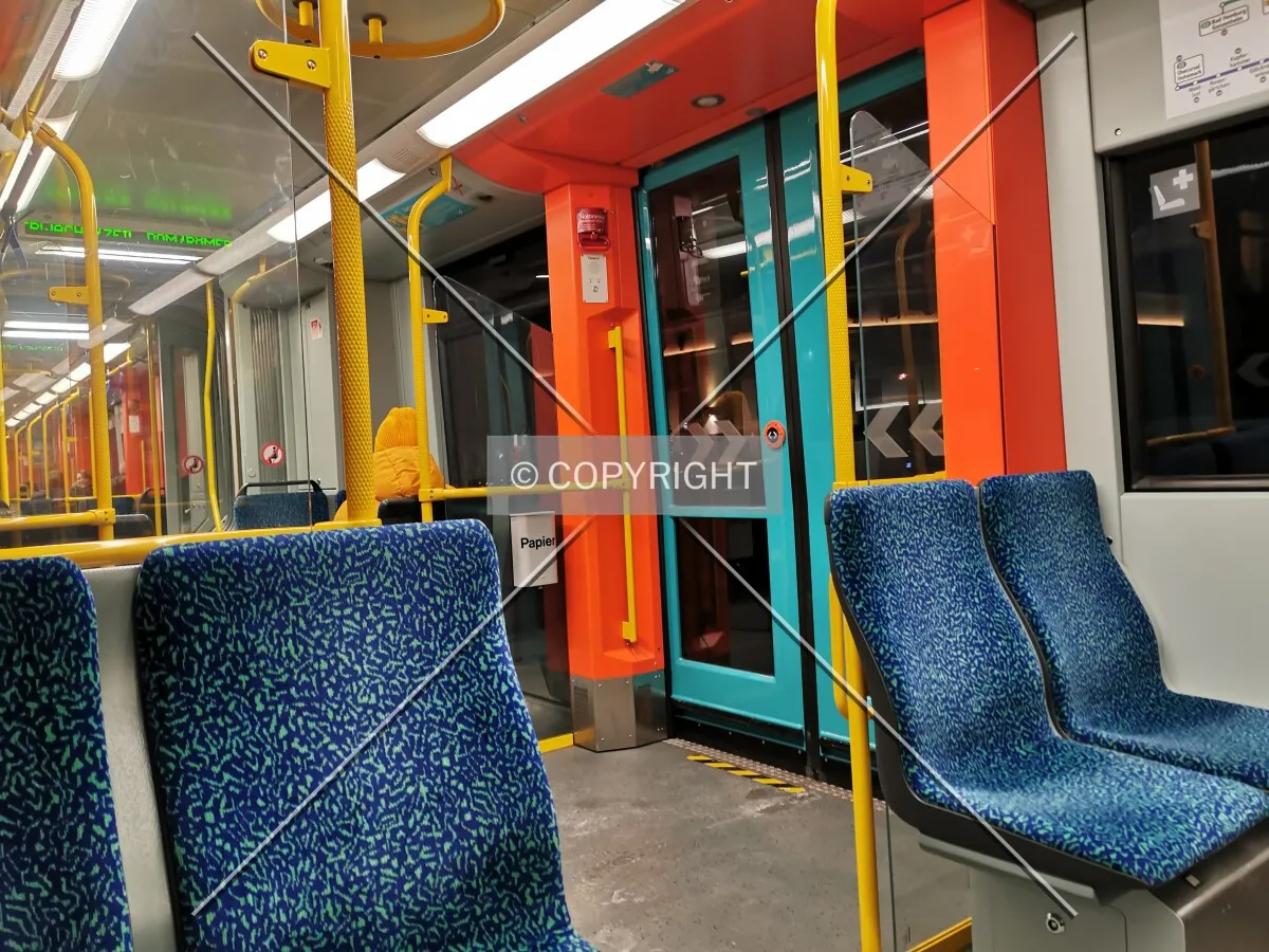 Inside a subway in Frankfurt